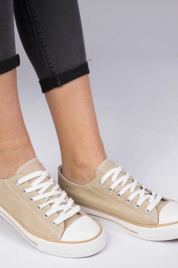 Trampki classiche da donna beige Menfis 2