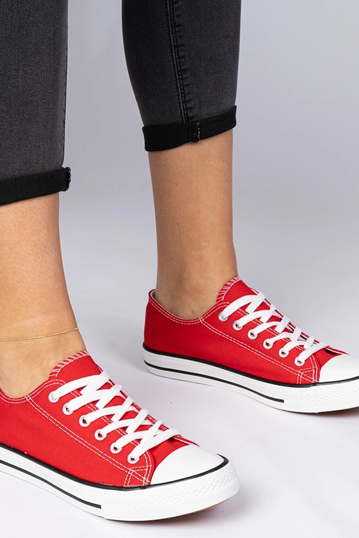 Trampki classiche da donna rosse Menfis