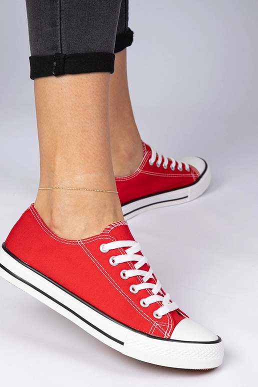 Trampki classiche da donna rosse Menfis