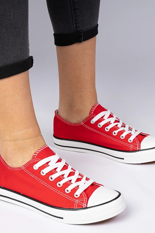 Trampki classiche da donna rosse Menfis