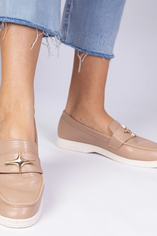 Mokasyny da donna beige scuro con...