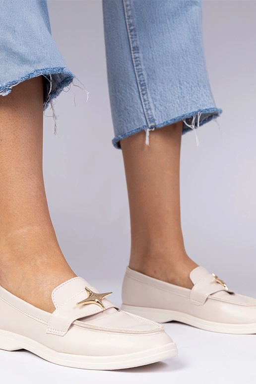 Mokasyny da donna beige con...