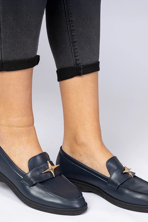 Mokasyny da donna blu scuro con...