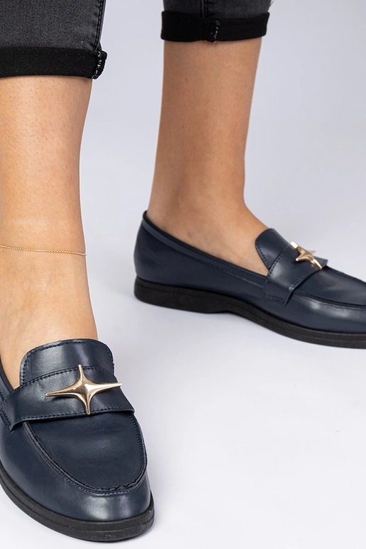 Mokasyny da donna blu scuro con...