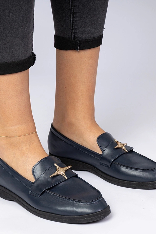 Mokasyny da donna blu scuro con...