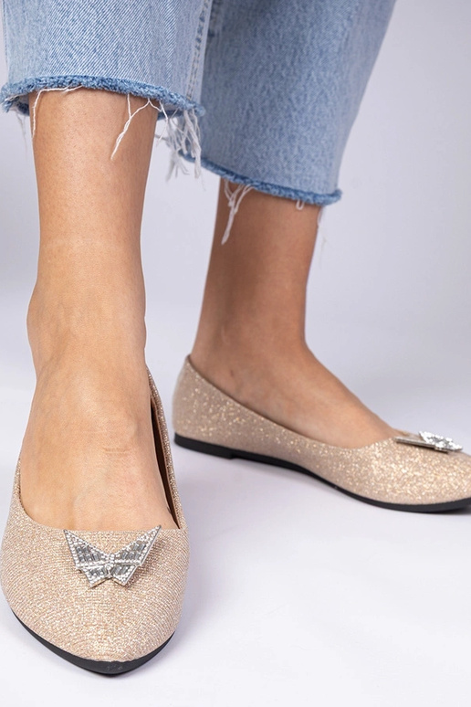 Ballerine champagne da donna con...