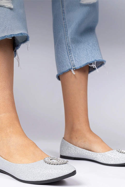 Ballerine argento da donna con...