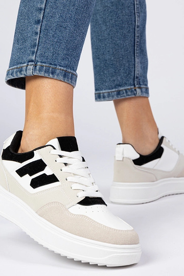 Sneakers bianche e nere da donna Lavria 2