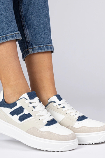 Sneakers bianche e blu da donna Lavria