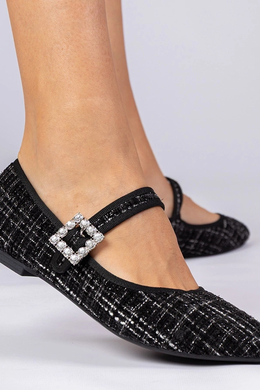 Ballerine nere da donna con fibbia e...