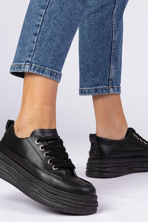 Trampki nere femminili nere Selina