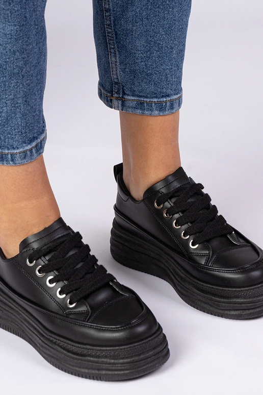 Trampki nere femminili nere Selina