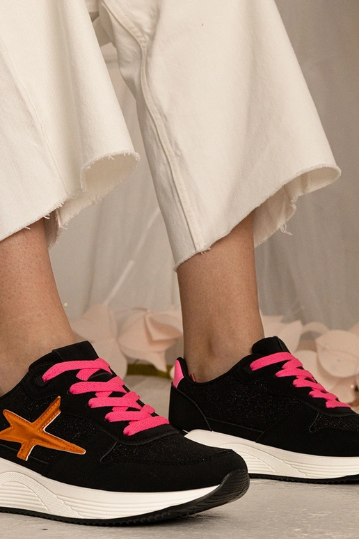 Sneakers sportive da donna nere con...