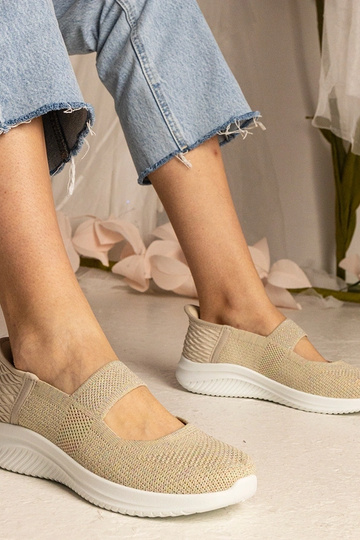 Scarpe da tennis beige con suola stampata Muratti