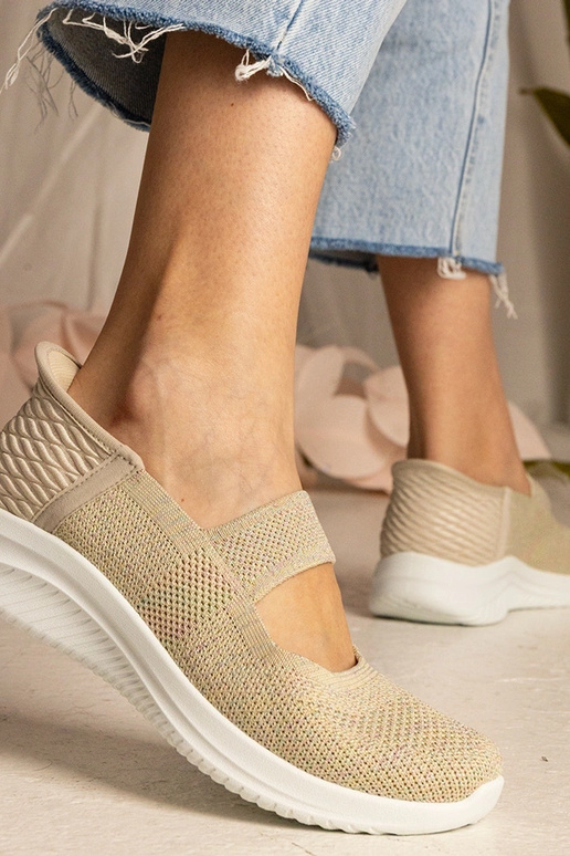 Scarpe da tennis beige con suola...