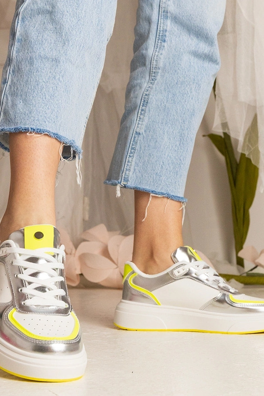 Sneakers da donna argento con...