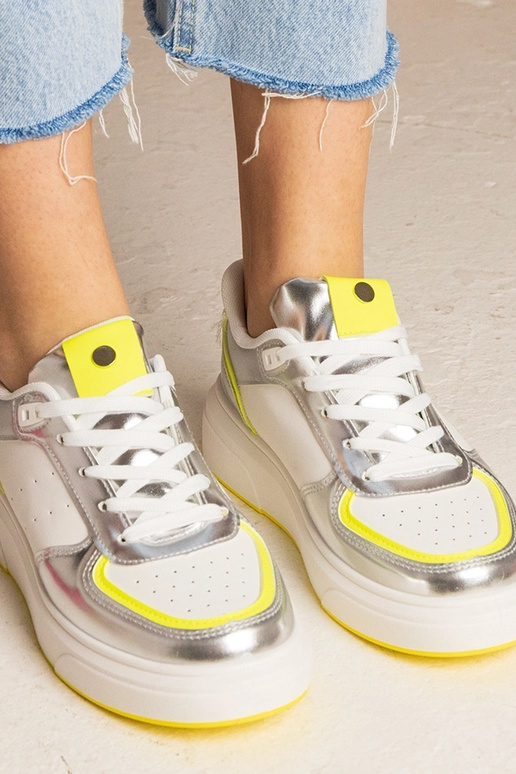 Sneakers da donna argento con...