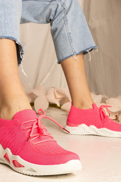 Sneakers rosa con gambale a calza Miyana