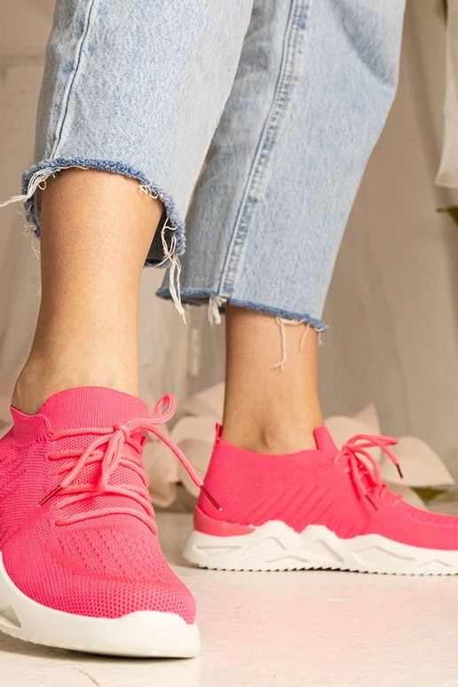 Sneakers rosa con gambale a calza Miyana