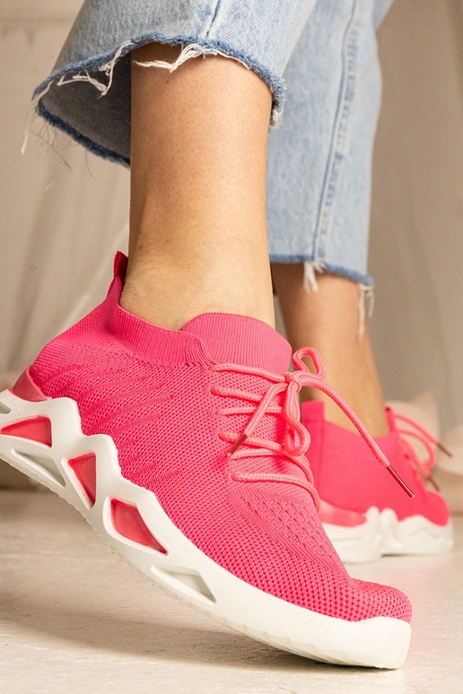 Sneakers rosa con gambale a calza Miyana