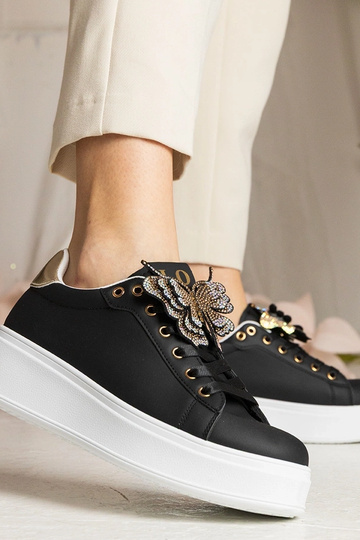 Sneakers neri con farfalla in zirconia Kariba 2