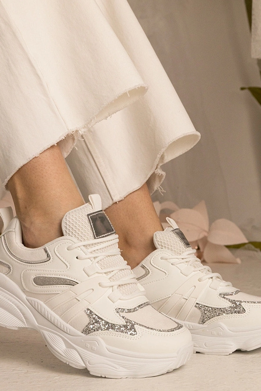 Sneakers bianchi donna sportive con...