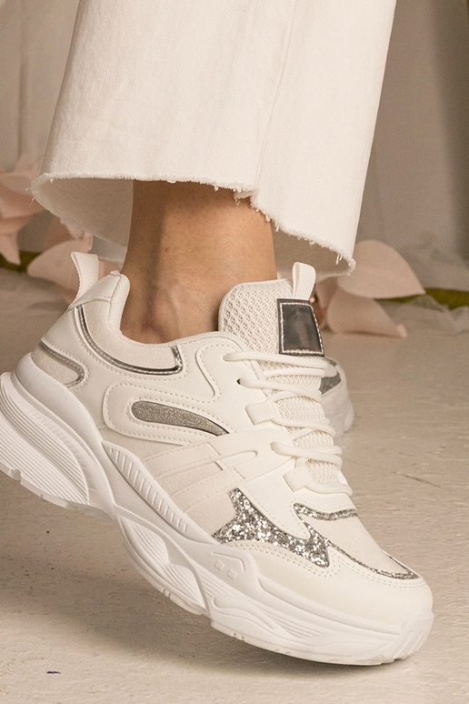 Sneakers bianchi donna sportive con...