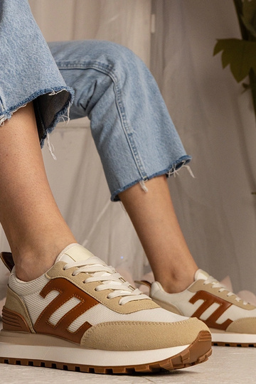Sneakers beige donna sportive Marena 2
