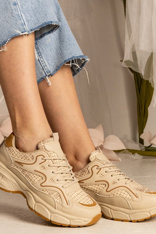 Sneakers beige donna sportive Maurita