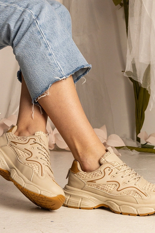 Sneakers beige donna sportive Maurita