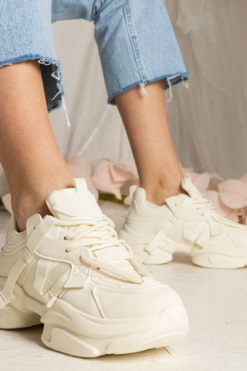 Sneakers beige da donna... 2