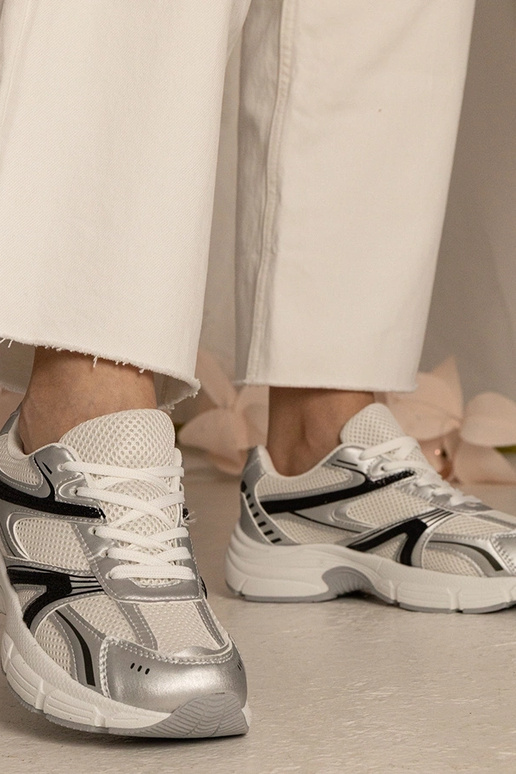 Sneakers argento da donna sportive...