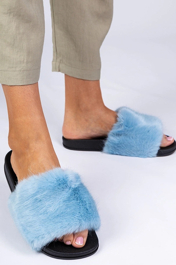 Pantofole blu da donna con... 2