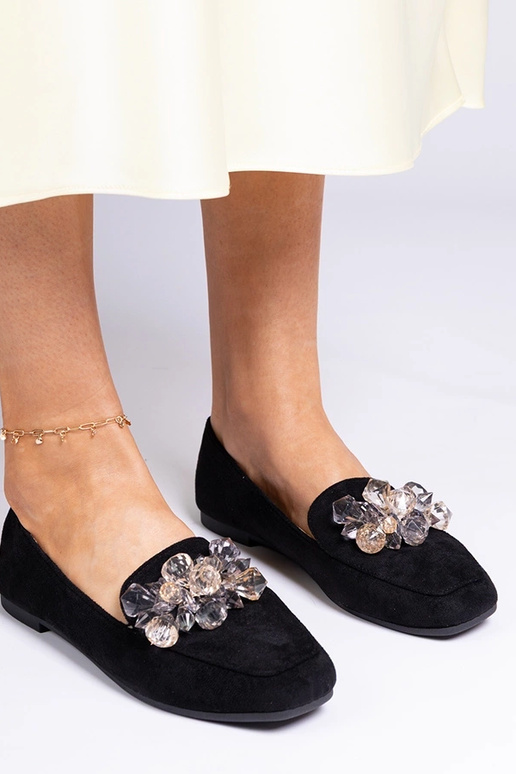 Scarpe col tacco nere decorate con...