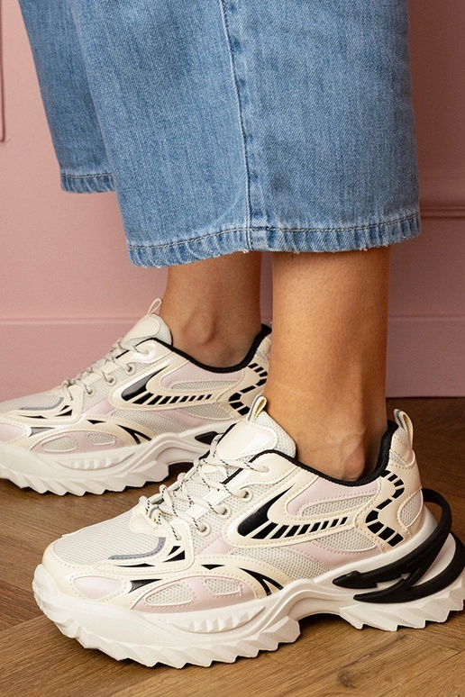 Scarpe sportive beige femminili su...