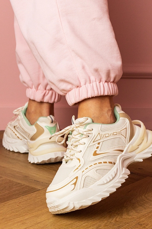 Scarpe sportive beige femminili su...