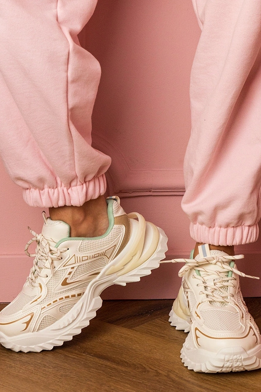 Scarpe sportive beige femminili su...