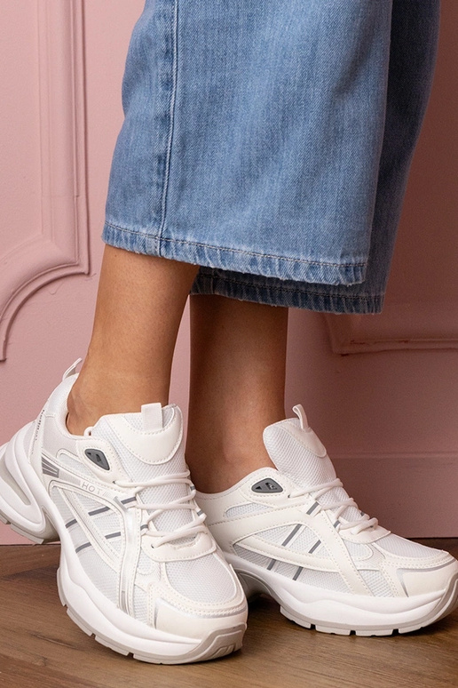 Scarpe sportive bianche femminili su...