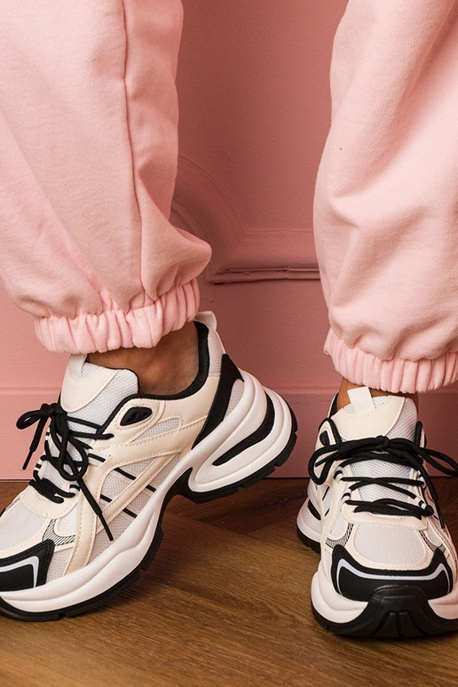 Scarpe sportive bicolore nere e...