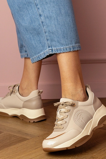 Scarpe sportive beige da... 2