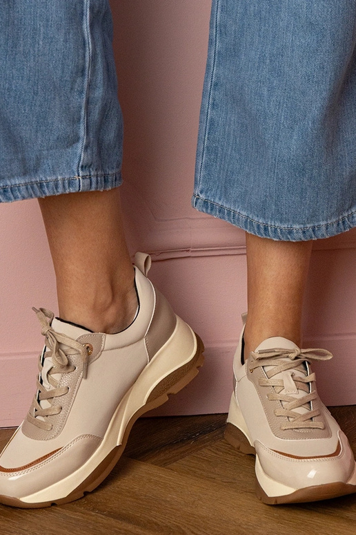 Scarpe sportive beige da donna Wener