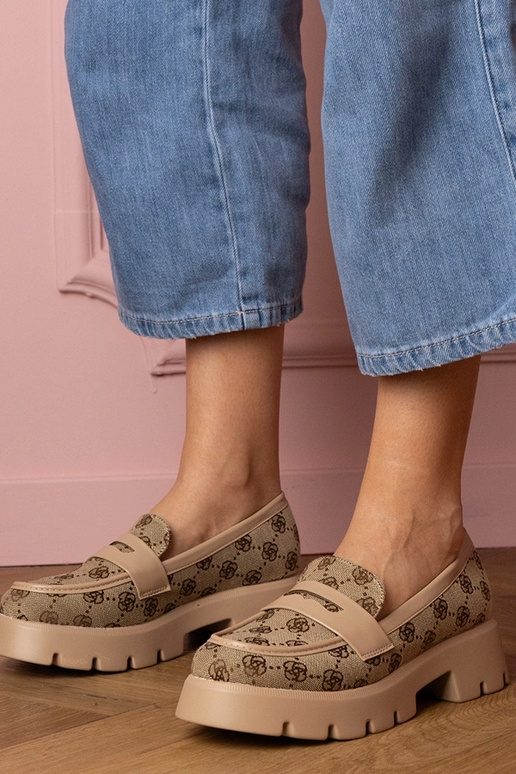 Mocassini da donna marroni con...