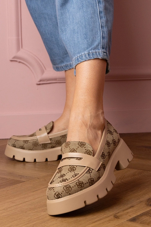 Mocassini da donna marroni con...