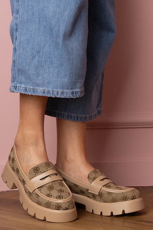 Mocassini da donna marroni con...