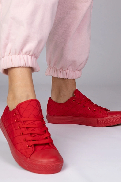 Scarpe rosse classiche trapuntate,...