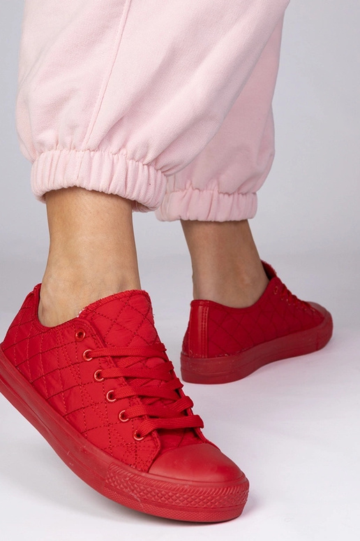 Scarpe rosse classiche trapuntate,...