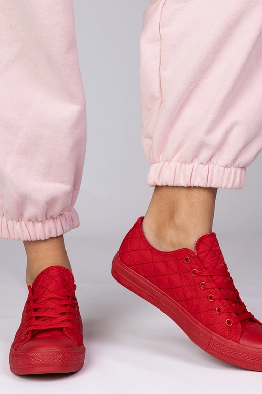 Scarpe rosse classiche trapuntate,...