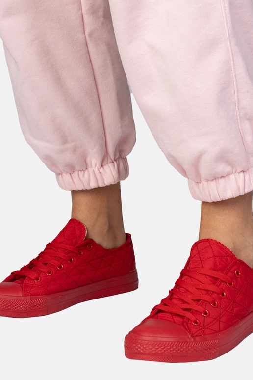 Scarpe rosse classiche trapuntate,...