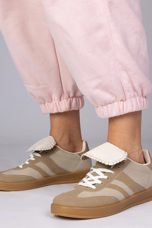 Scarpe sportive color sabbia da...