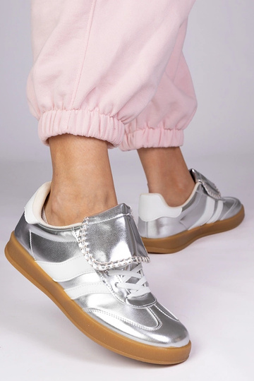 Scarpe sportive argento da...